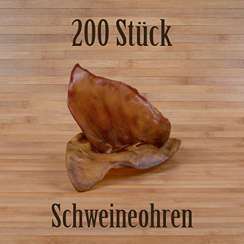 200 Stück Schweineohren - wie Rinderohren Kausnack Kauartikel Ochsenziemer Schweineohr