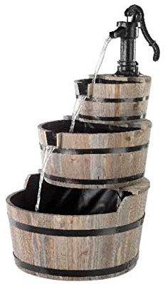 Zeus Party Fontana in Legno a 3 Piani 56x56x103cm.