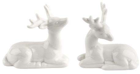 Ideen mit Herz Juego de 2 figuras decorativas de ciervos, varios diseños