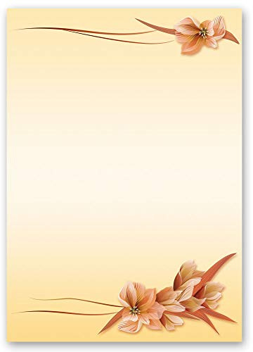 Briefpapier Blumen & Blüten Blumenmotiv BLÜTENBLÄTTER - DIN A4 Format 250 Blatt - Paper-Media