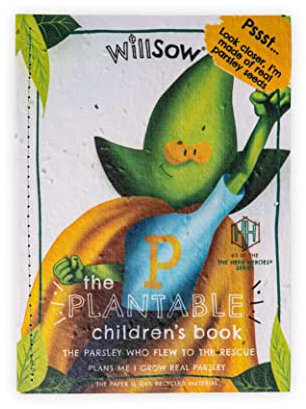 Willsow Livre à planter pour enfants - Cadeau de Pâques écologique - Graines de persil pour enfants - Cultivez vos propres herbes - Livre de jardinage amusant pour enfants