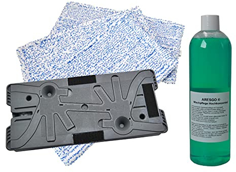 Ersatzplatte 3 Reinigungstücher Reinigungskonzentrat kompatibel SP600 | Geeignet für Vorwerk Kobold SP600 SP 600 Saugwischer, Tuchträger, 3 Reinigungstücher und Universal-Reinigungskonzentrat