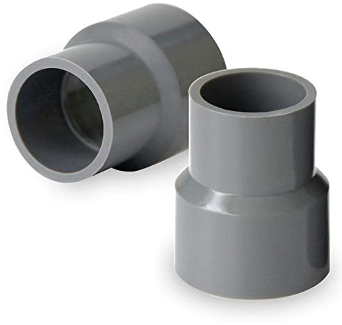 Verbinder für Fallrohre Dachrinnenverbinder, Dachrinne Kunststoff Verbindungsmuffe, Regenrohr Wasseranschlüsse Kupplung PVC Reduzierstück Fallrohr DN 50/40, Rinnenverbinder, Grau (50 * 40mm)