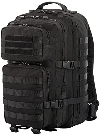 M-Tac Mochila táctica Molle – 36L Ejército Militar Mochila Mochila Paquete, Negro -, L, Mochilas Daypack