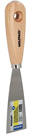 WOLFPACK LINEA PROFESIONAL Espatula Mango Madera Hoja Acero 40 mm. Espatula Yeso, Espatula Pintor, Espatula Masillas, Espatula Pladur, etc.