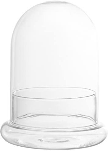 Deko Glasglocke Glashaube Pflanzen Glaszylinder für Kerzen Glas Pflanzen Terrarium Glasterrarium Glaskuppel Deko Kerzenhalter Glassturz Biosphere Sukkulenten Pflanzgefäß Bonsai Tischdeko
