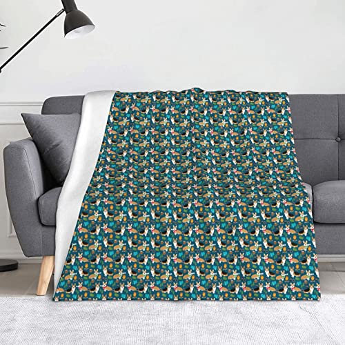 HAHAFU Hundedecke, Picknickdecke, bedruckt, warm, saugfähig, für Bett, Couch