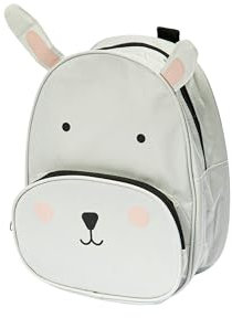 Valle Verde Kinderrucksack Rucksack für Kinderfür Kindertasche Kindergartenrucksack für Kita Kindergarten Tier-Motiv im 3D-Look Reißverschluss Mehrfarbig 21 cm x 10 cm x 27 cm (Hase)