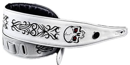 VKEID Gitarrengurt Personalisierter Gitarrengurt Rock E-Gitarre E-Bassgurt Stickerei