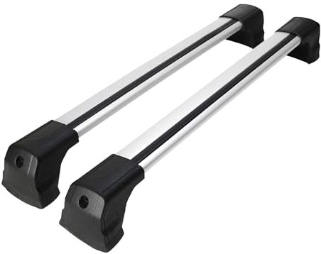 Barras portaequipajes básicas compatibles con Mercedes Clase C W205 Limo 2014-2021, aluminio, 75 kg, plata, 2 piezas, puntos de fijación para portabicicletas, cajas de techo, portaesquís, con