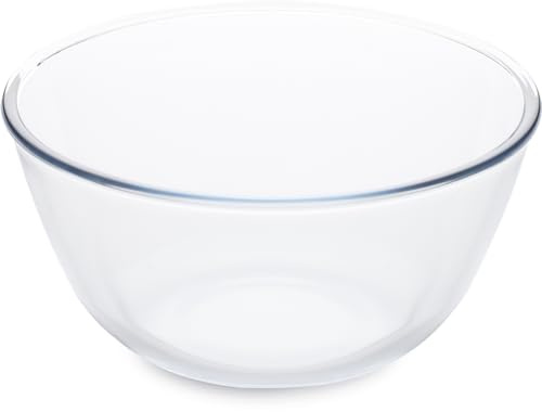 Guardini, Ciotola Ø 23 cm - 2.6L, Vetro borosilicato, Trasparente/Azzurro