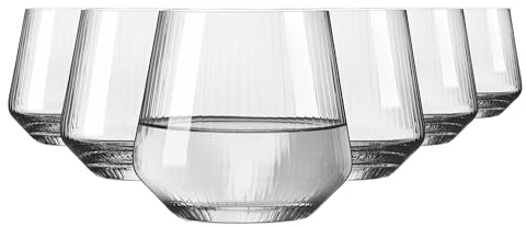 RITZENHOFF 6281002 Universalglas 6er-Set 400 ml - Sonnenschliff - transparentes Allround-Trinkglas - Made in Germany | Artikelnr. 6281002, Serie Sonnenschliff, 6 Universalgläser 400 ml, Kristallglas, spülmaschinenfest