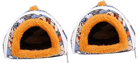 Supvox 2stücke Abnehmbares Nest Für Kleintiere Gemütliches Schlafbett Für Hamster Und Meerschweinchen Atmungsaktivem Und Warmem Material Für Jahreszeit