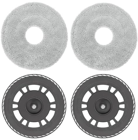 Wischpads Wischplatten für Dreame L20 L40 X30 X40 Ultra/ L10S Ultra Gen 2 | Ersatzteile für Dreame L10S Pro Ultra Heat/ L10S Ultra Gen 2/ L20 L40 X30 X40 Ultra/ X40 Master/ Mova E30 Ultra (2+2 Stück)