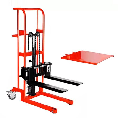 Carrelli elevatori manuali di Piccole Dimensioni 400 kg/881 libbre Carrello per carichi elevati 0,9/1,2/1,6 m Carrello di Sollevamento Merci con Copertura Ispessita (Dimensioni: Sollevamento 1,2 m)