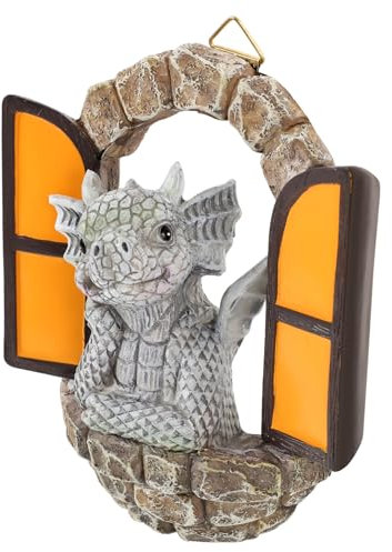 BEBEMOKO Resin Dinosaurier Wanddeko Statue Ornament Für Garten Und Zuhause Zu Neujahr Geburtstag Und Farbige Gestaltete Skulptur Robustem Resin