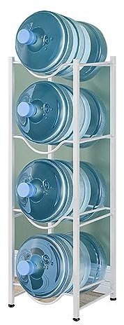 KUANGGE Organizador de Almacenamiento de Botellas de Agua de 5 galones, Soporte Resistente para jarras de Agua, Estante para baldes de Doble Fila de Gran Capacidad, Estante para jarras enfriadoras d