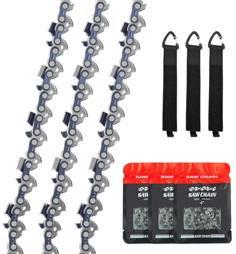 LURNODY 3 Pcs 4 Zoll 26 Sägeketten 1/4 Mini Kettensäge Kette, Mini Handheld wiederaufladbare Kettensäge 1,1mm Mini Kettensäge Zubehör,Ölsägekette eignet sich für Trimmen Kettensäge Ersatzkett Zubehör