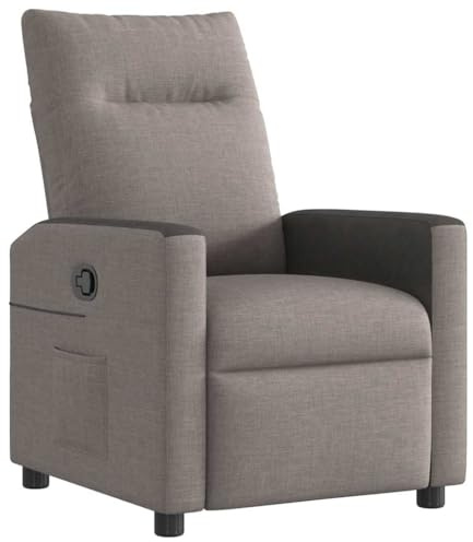 vidaXL Reclinerfåtölj taupe tyg, liggfåtölj, fåtölj, justerbar fåtölj, liggfåtöljer, fåtöljer, justerbara fåtöljer, lutningsbar fåtölj