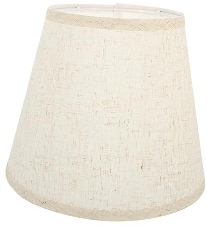 Garneck Eleganter Leinen Lampenschirm Für Tischlampe Halbrundes Design Für Schlafzimmer Und Wohnzimmer Vintage Und Stilvolle Beleuchtung Fassung Einfach Zu Handhaben Pflegen