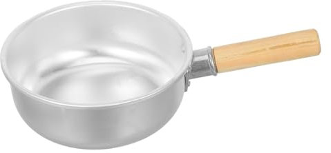 DECHOUS Cucchiaio Per Acqua in Alluminio Con Manico in Legno Da Posizionare Sopra Il Ripiano Del Rubinetto Design Ergonomico E Robusto Per Luso in Casa Mensa Giardino