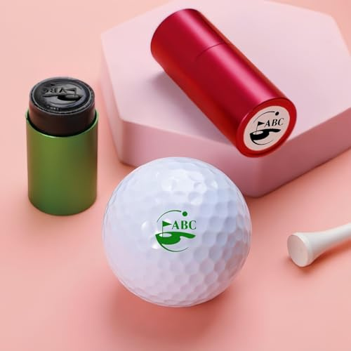 Drawelry Personalisierte Name Golfball Stempel mit Tinte Initialen Siegel Stempeln Selbstfärbend Golfballmarkierer Golf Ball Stamp Vatertag Geburtstag Geschenk für Familie Freunde Paare Kinder