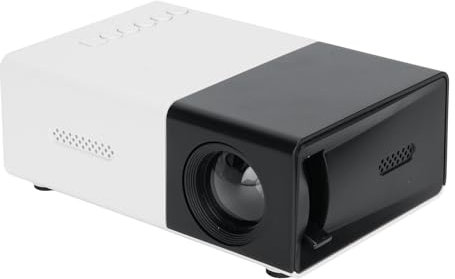 Mini Projecteur, Projecteur de Film Portable 1080p HD, Projecteur à Domicile Intelligent avec HDMI, USB, 3,5 Interface Sonore pour Smartphone, Ordinateur Portable, Télévision,