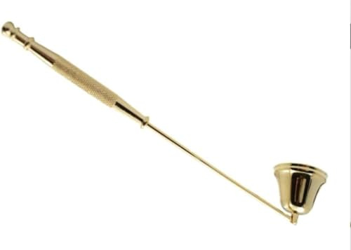 Ymhapp Éteignoir à mèche en métal doré avec long manche Accessoires pour bougies