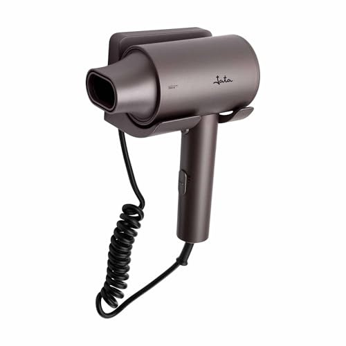 JATA JBSC1440 - Secador de Pelo de Pared 2000W, Secador de Baño con Soporte Mural, Compacto y Potente, 2 Velocidades, 3 Temperaturas, Filtro Extraíble, Ideal para Hoteles, Apartamentos y Hogar