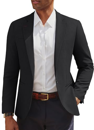 PJ PAUL JONES Men's Blazers Bsusinnes Casual Sports Coats 1 Button | X-shaped, slightly elastic, casual or formell