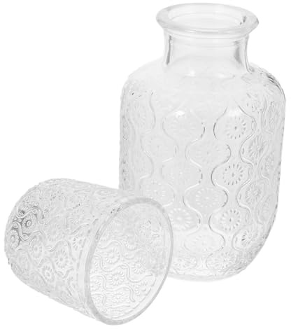UTHCLO Water Carafe Featuring Sunflower Pattern Glass Stylish with Cup Set 600ml Pitcher and 160ml Tumbler Sturdy Construction and Versatile Use for Table and Office Desk
