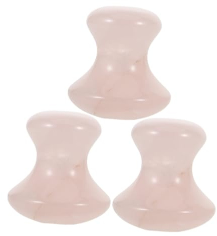 VICASKY 3stücke Pilzmassagegerät für Gesicht aus Kristallstein Gua-sha-gesichtsmassagegerät zur Verbesserung Des Hautbildes Gesichtsroller mit Kühlfunktion für Reduzierte Schwellungen