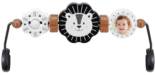 iGRATENS Bouncer Jouet Bar, Nouveau Modèle Jouet en Bois avec Miroir | Transat pour bébé doux et heureux, facile à installer et à enlever, matériau adapté aux enfants, jouets d'identification