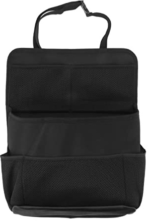 MIMEITOPA Organizer per Schienale Auto per Veicoli, Borsa Portaoggetti di Grande Capacità con Tasche Multiple, Cinghie Regolabili per Poggiatesta, Materiale Resistente in Pelle