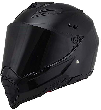 Woljay Casques motocross Casque sport moto sport double sport Saleté Bicyclette VTT (M, Noir)