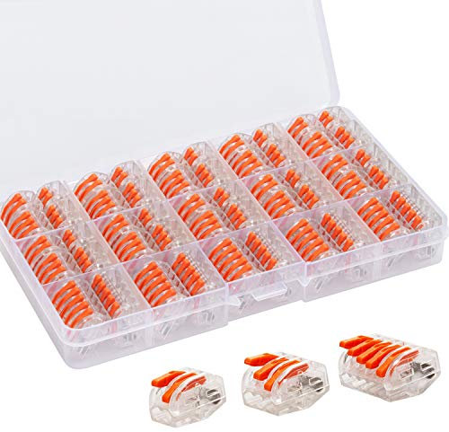 Connecteurs Electriques de 50 Pièces, Borne de Connexion Rapide de Fil, 3 Types, 2,3 et 5 Entrées