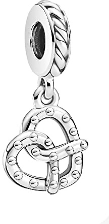 PANDORA Brezel Charm-Anhänger aus Sterling Silber, Breite: 10,3mm, 799393C00