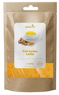 Carefood - Curcuma Latte Ecologica in Polvere - Superfood Curcuma 100% Bio - Prodotto Vegano - Super Alimento Biologico ideale per Succhi, Bevande, Condimenti e Colazioni - 200 g