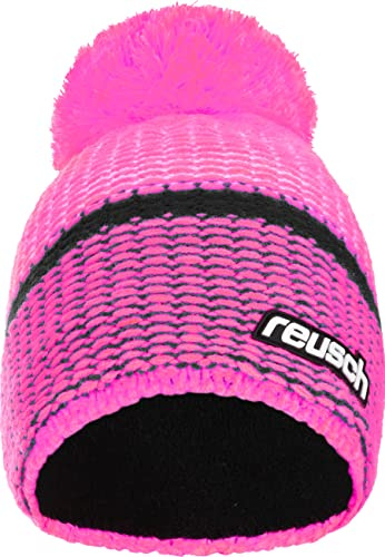 Reusch Noah Beanie angenehm warme und Winddichte Unisex Strickmütze Wintermütze Skimütze Herren Damen mit Bommel für Sport und Freizeit mit hohem