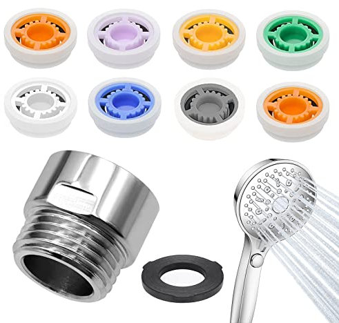 Limiteur Debit Douche, 10 Pièces de Douche Limiteur de Débit, Kit Limiteur de Débit d'eau, Pour Cuisine Salle de Bain 4L/ 5L/ 6L/ 7L/ 8L/ 9L/ 10L/ 12L