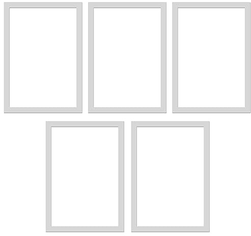 SG Store 5 Stück A4 Selbstklebender Magnetischer Präsentationsrahmen Magnetischer Papierhalter Bilderrahmen-Zubehör für Präsentation von Fotokunstwerken, Silber