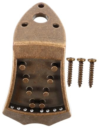 OFFSCH Golden Alloy Mandolin Tailpiece Replacement for Fixing Strings and Improving Sustain Sturdy String Mandolin Tailpiece Accessory