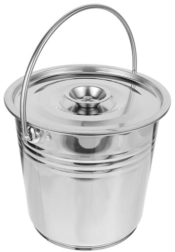 Supvox Ascheeimer Mit Deckel Aus Metall Für Kamin Asche Aufbewahrung Eimer Für Feuerstelle Und Grill Mit Großem Fassungsvermögen Für Heiße Asche Und Lagerung