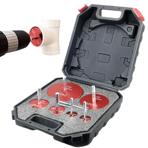 Escariador de tubos de PVC, juego de 6 escariadores de tubos de PVC, 6 piezas, herramienta de ahorro de accesorios hexagonales de PVC, accesorios de PVC para tubos de PVC, PP, PE y