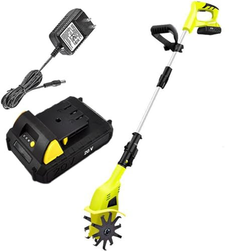 Quixnova Cultivateur de motoculteur électrique sans Fil, motoculteur et motoculteur pour Jardins, potagers, avec Batterie Rechargeable 12 Ah et Chargeur,A