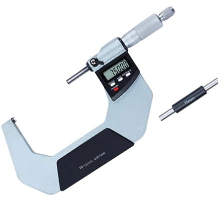 DAISHUJIE micromètre extérieur numérique Micromètre extérieur numérique 0,001 mm 0-25 mm 25-50 mm 50-75 mm 75-100 mm Micromètre électronique Pied à Coulisse Jauge Micromètre Carbure(Digital A 75-100)
