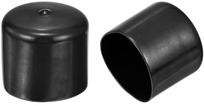 QUARKZMAN 20 Stück Gummi Endkappen 50 mm ID Gummikappen Fußkappen Schwarz | Gummi Stopfen, Runde Gleitkappen, Stuhlbeinkappen, Schutzkappen, Endspitzen, Abdeckstopfen, Kunststoff, Für Rohr Möbel