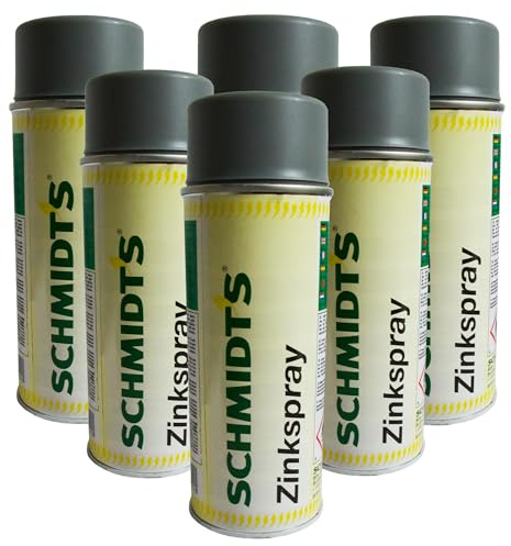 siwitec 6 x by Schmidt's Zinkspray, 66,34% VOC, Korrosionsschutz, Zink Spraydose, Rostlöser Spray, Zinc Spray, Zinkstaub Rostschutz
