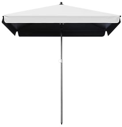 XQJLBZA Parasol De Jardin Rectangulaire 140 X 180 CM, Portable Parasol De Terrasse Protection UV50+, Pour Exterieur Balcon Patio Piscine(White)