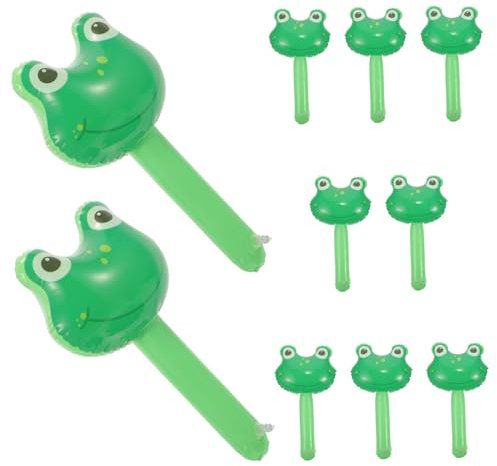 MAGICLULU 10stücke Teiliges Aufblasbarer Spielzeug-hammer Mit Glocke Cartoon-frosch-design Sichere Und Langlebige Pool-spielzeuge Für Kindergeburtstag Karneval Motto Freizeitpartys